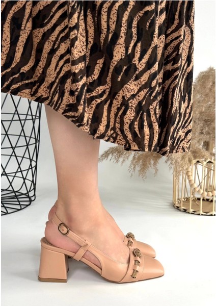 Elliy Nude Cilt Topuklu Ayakkabı - Lisinya modelleri