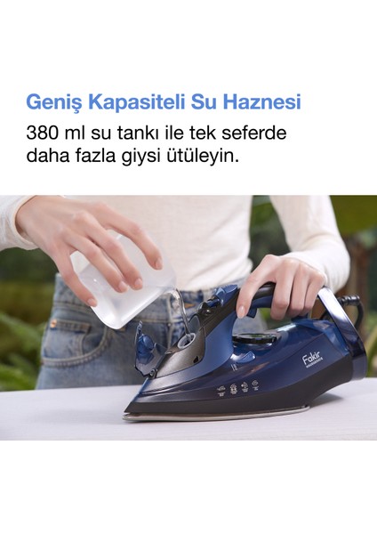 Mavi-Siyah Buharlı Ütü, Yüksek Performanslı ve Kolay Kullanım Için! fırsatları