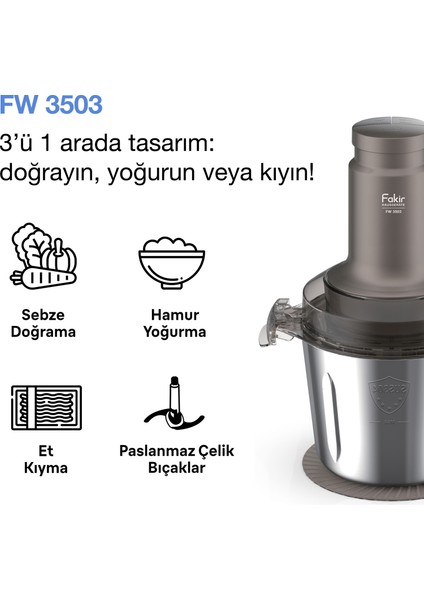 FW3503 3'ü 1 Arada Doğrayıcı fiyatları