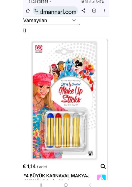 4 Lù Kalem Makyaj Boyası