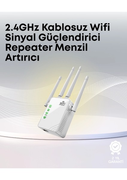 Yüksek Hızlı Parazit Önleyici Wifi Repeater Router