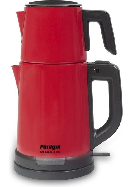 Çelik Çay Makinesi 1800W Kırmızı, Hızlı ve Güçlü Çay Demleme Keyfi