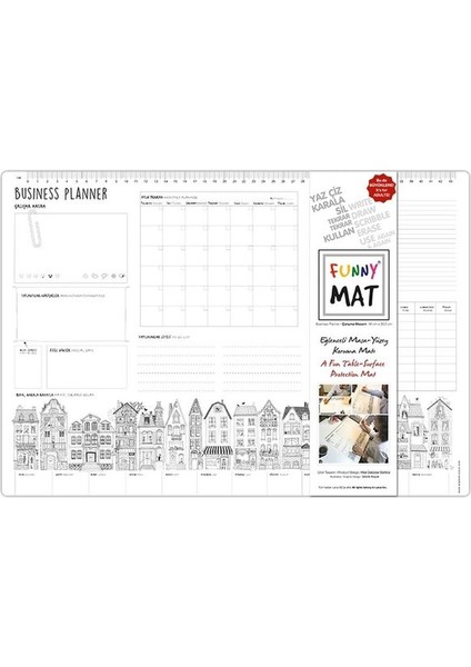 Funny Mat - Çalışma Masam (Business Planer - Küçük Boy) - 33,5X48CM