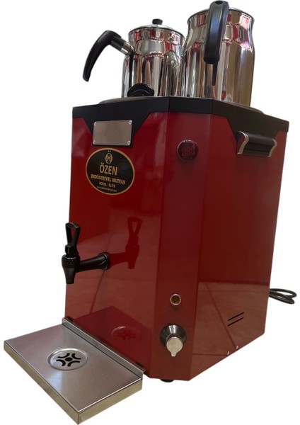 Dijital Termostatlı Jumbo Çay Makinesi 2 Demlikli 22 Lt. Elektrikli Semaver Kırmızı Siyah indirimleri