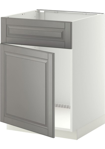 Eviye Dolabı, Bodbyn Gri, 60X60 Cm, 1 Kapaklı ve 1 Ön Panelli