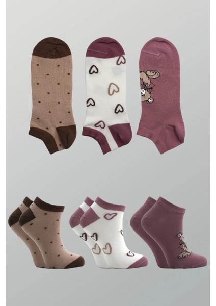 Kadın Pamuklu Renkli Patik 3'lü Paket fiyatları