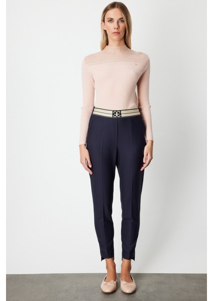 Mi Beli Ribanalı Pantolon Lacivert