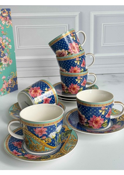 Çay Fincanı Floral 6 Kişilik 12 Parça indirimleri