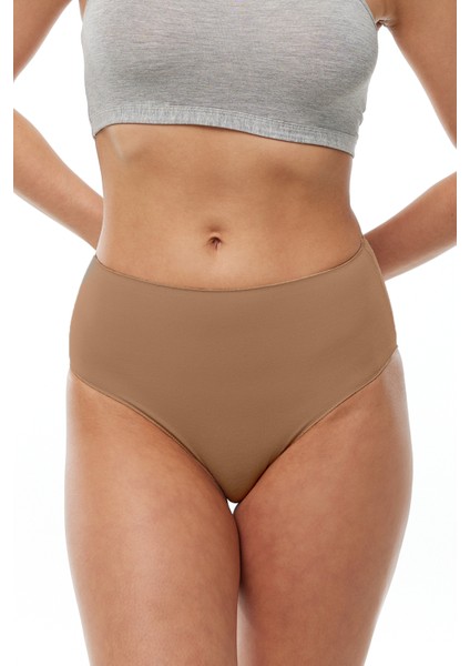 Kadın Cappuccino 6'lı Paket Modal Yüksek Bel Görünmez Slip Külot 1955 fiyatları