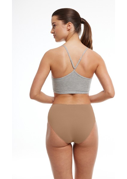 Kadın Cappuccino 6'lı Paket Modal Yüksek Bel Görünmez Slip Külot 1955 fırsatları