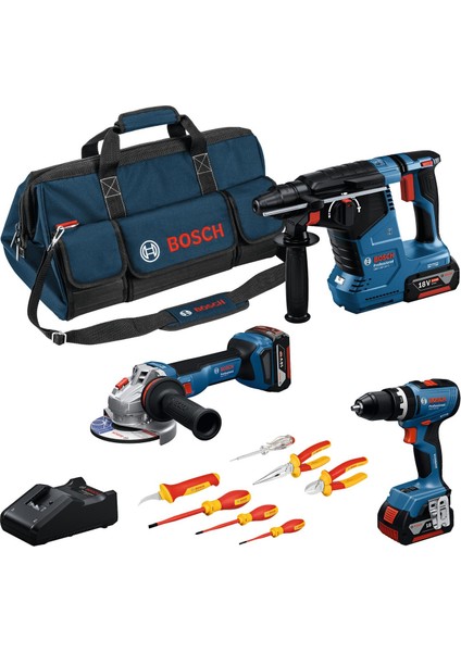 Gsb 18V-65 + Gws 18V-11 + Gbh 18V-24 C 3X5.0AH