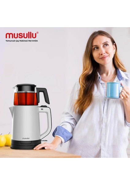 Beyaz Tomurcuk Çay Makinesi MSL-TM124, Pratik ve Şık Tasarım modelleri