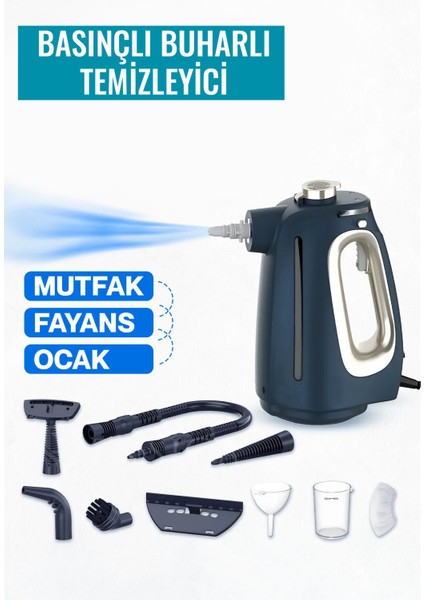 1350W 550ML Buharlı Temizleyici Mutfak Fayans Ocak Derz Çok Amaçlı Temizleme