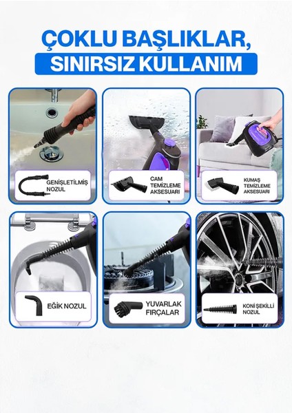 1350W 550ML Buharlı Temizleyici Mutfak Fayans Ocak Derz Çok Amaçlı Temizleme indirimleri