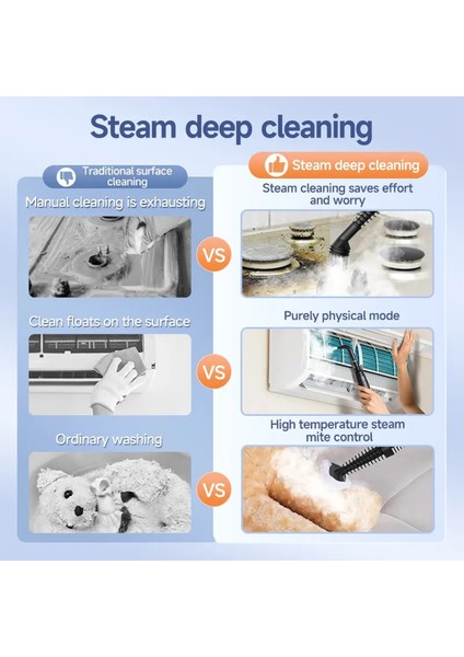 1350W 550ML Buharlı Temizleyici Mutfak Fayans Ocak Derz Çok Amaçlı Temizleme