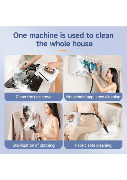 1350W 550ML Buharlı Temizleyici Mutfak Fayans Ocak Derz Çok Amaçlı Temizleme