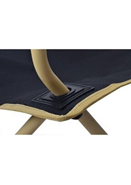 Campout Katlanır Sandalye Mogan Dayanıklı Kumaş ve Kol Dayama ile 100 kg Kapasiteli