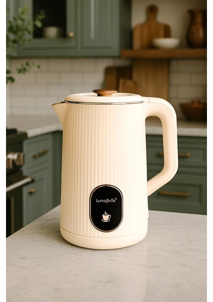 2,5l 1500W Elektrikli Su Isıtıcı Bej Renkli Lumabella LB-59029