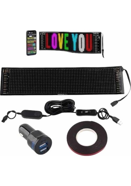Msa-Shop LED Matrix Panel Rgb Ekran Kumandalı 16X64 Araç Camına Uygun fırsatları