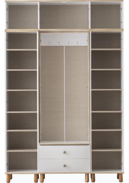 Dejavu Asklıklı Çekmeceli Ayakkabılık Portmanto 160X40X204CM fiyatları