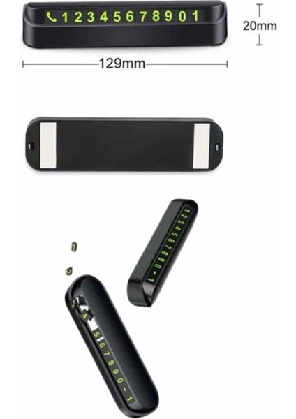 Zeroshop Araç Içi Numaratör Numaralık Oto Cam Kartı Fosforlu Numaratör indirimleri