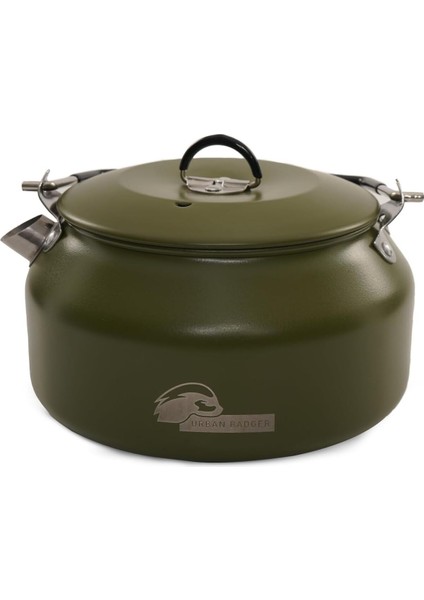 Renkli 1l Kamp Çaydanlığı, Hafif Alüminyum Malzeme, Yeşil Renkli, Dayanıklı ve Şık