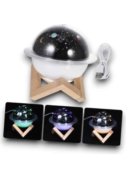 Zeroshop Hava Nemlendirici LED Işıklı Gece Lambası Yıldız Görünümlü Renk Değiştiren indirimleri