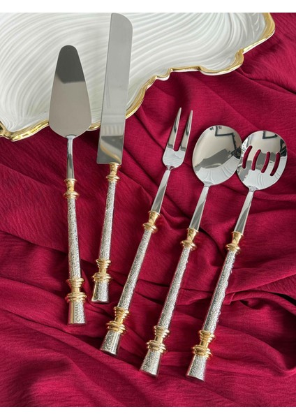 Leydi Gümüş Servis Kaşık Seti 5'li fiyatları