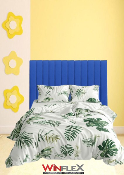 Dikey Akustik Kumaş Kaplı Panel 12 Adet- Mavi RENK(10X100CM)