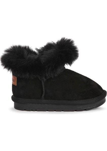 Slide BUCK3062-BH001 Kürklü Çocuk Botu - Siyah