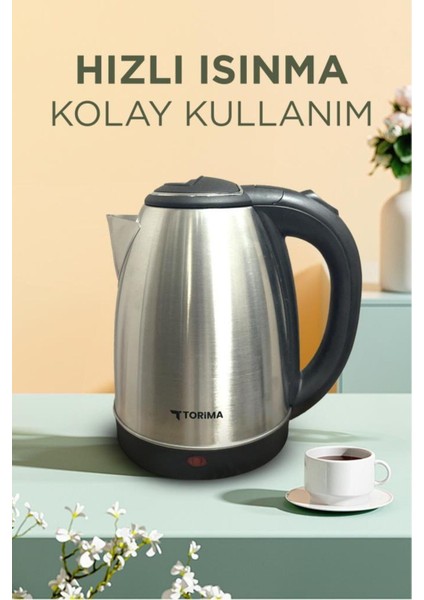 Paslanmaz Çelik Kettle 1500W 1.8l Beyaz Su Isıtıcı fırsatları