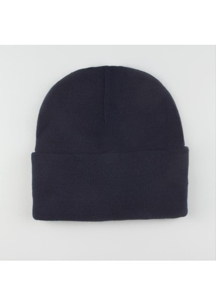 Msa-Shop Çift Kat 1 Nci Kalite Renkli Bere Bere Eldiven -Lacivert