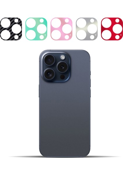 iPhone 16 Pro Max Arka Kamera Dekoratif Sticker Koruyucu Set – 5 Renk, Çizilmeye Dayanıklı Kamera Koruyucu fiyatları