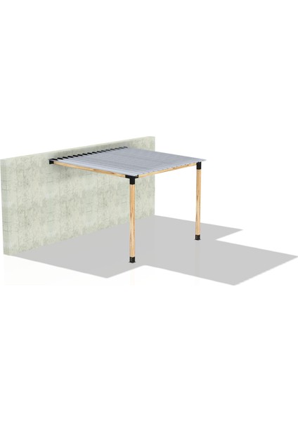 2 x 2.4 Metre Sundurma Pergole Braket Seti 2 Ana Direkli Trapez Sac Gölgelikli modelleri