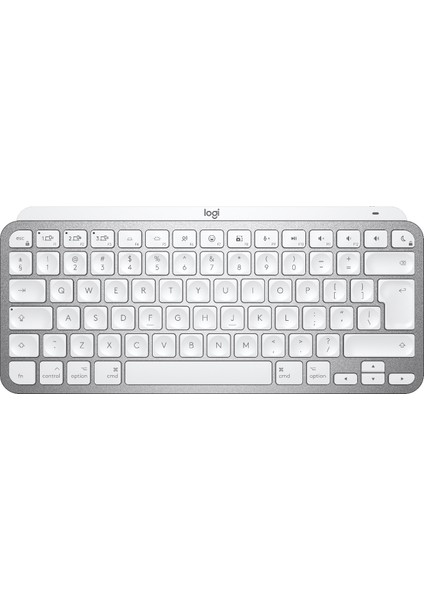 Mx Keys Mini Aydınlatmalı, Bolt Alıcılı, Şarj Edilebilir, Açık Gri, Kablosuz Klavye Ingilizce