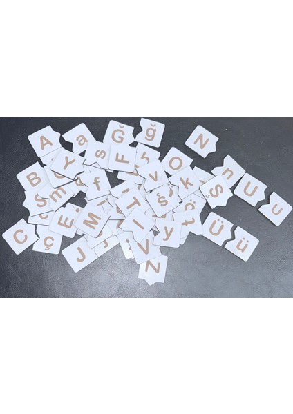 Ahşap Büyük Harf Küçük Harf Öğrenme Geliştirme Puzzle Blokları modelleri