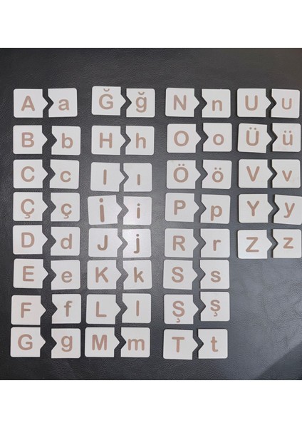 Ahşap Büyük Harf Küçük Harf Öğrenme Geliştirme Puzzle Blokları fırsatları