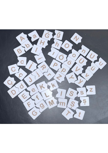 Ahşap Büyük Harf Küçük Harf Öğrenme Geliştirme Puzzle Blokları indirimleri