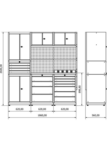 DP.35.100.05 Dolapsan Modüler Çalışma Tezgahı fırsatları