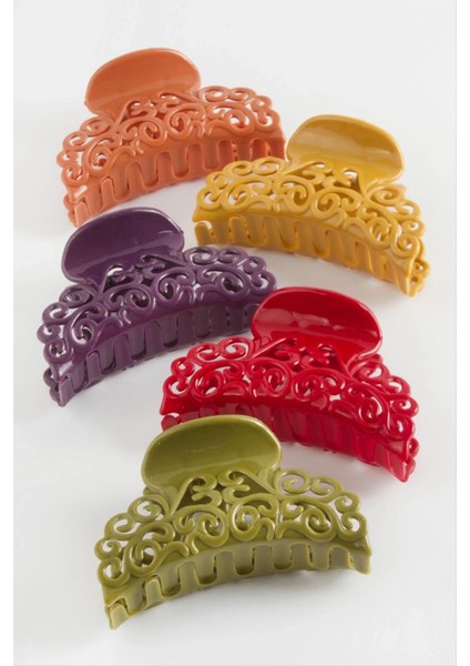 Çini Desenli Renkli Mandal Toka 8 cm