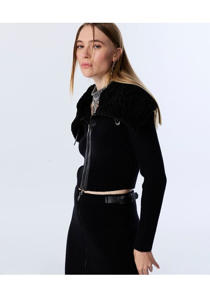 Suni Kürk Yakalı Triko TW6250050301001