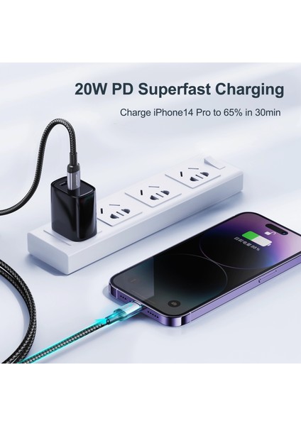S-CL020A10 20W Type C-Lıghtnıng 2m-Black fiyatları
