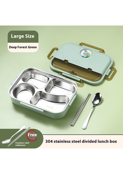 Karikatür Kare Öğrenci Paslanmaz Çelik Yalıtımlı Beslenme Çantası (Yurt Dışından)