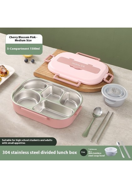 Dikdörtgen Mühürlü Bölmeli Taşınabilir Öğrenci Yalıtımlı Öğle Yemeği Kutusu (Yurt Dışından)