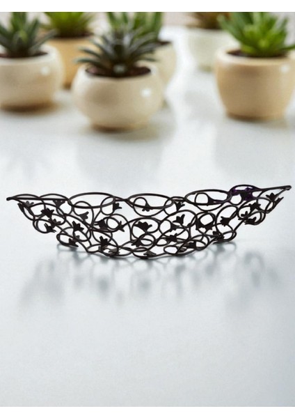 Vintage Metal Kayık Desen Dekoratif Mumluk & 38 cm fiyatları