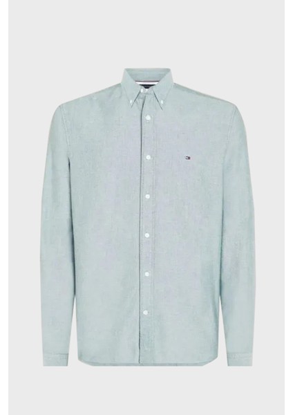 % 100 Pamuk Regular Fit Uzun Kollu Logolu Gömlek Erkek Gömlek MW0MW35774 L6K indirimleri