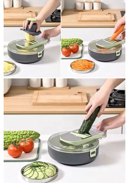 Çok Fonksiyonlu Sebze Kesici 9'lu, Pratik ve Kullanışlı Mutfak Aleti modelleri