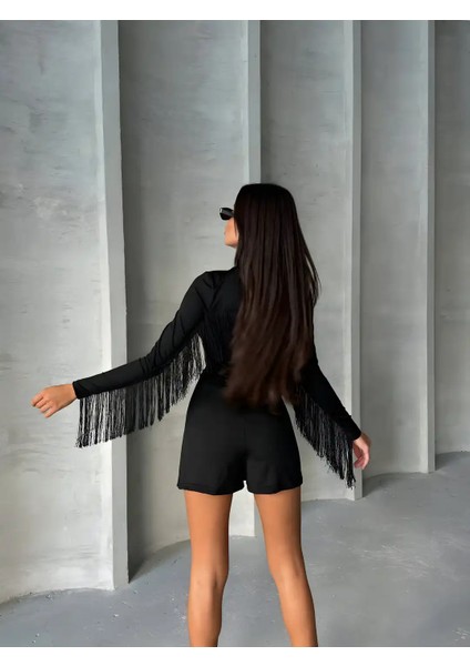 Şort Etekli Mini Püsküllü Elbise modelleri