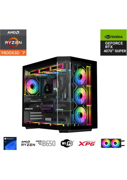 Ryzen 7 9800X3D 32GB Ddr5 1tb M.2 Rtx 4070Tİ Super B650 Wıfı 750W 240M