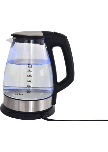 Cam Kettle 1,7 Litrelik, Şık ve Kullanışlı, Beyaz Renkli, Dayanıklı ve Pratik Kullanım modelleri